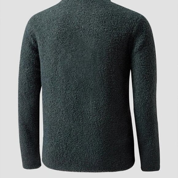 Green Mens Teddy Coat - Picture 4 of 6